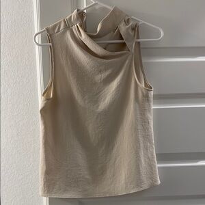 Beige Sleeveless Women's Top